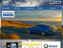 Tablet Screenshot of lesliemotors.com